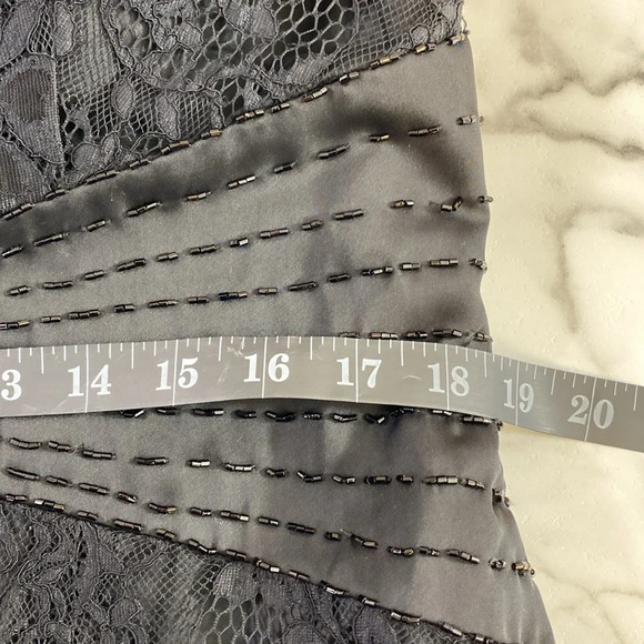 Jade Couture Formal Mother of the Bride Dress Womens Size 16 Black Lace Beaded - Picture 11 of 14